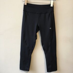 Champion Size XS Black Crop Pant Athletic Leggings